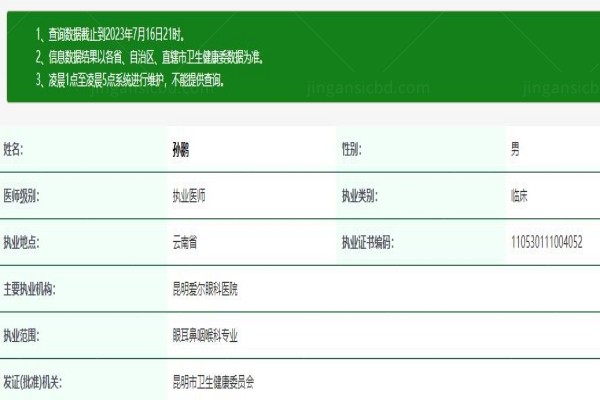 昆明爱尔眼科孙鹏医生www.jingansicbd.com