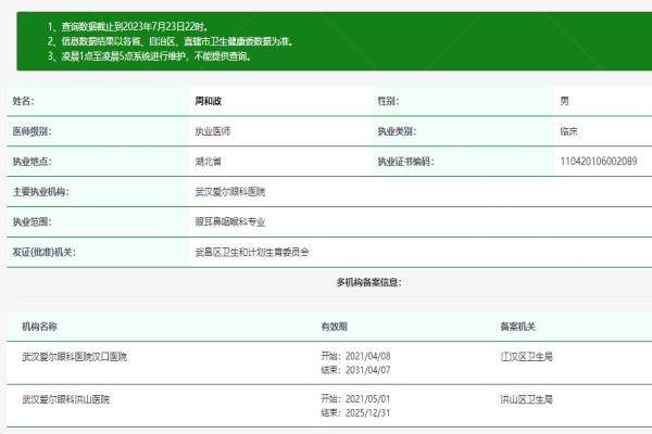 武汉爱尔眼科洪山医院周和政医生www.jingansicbd.com