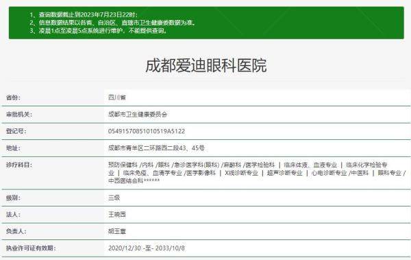 成都爱迪眼科医院是公 立医院吗？不是