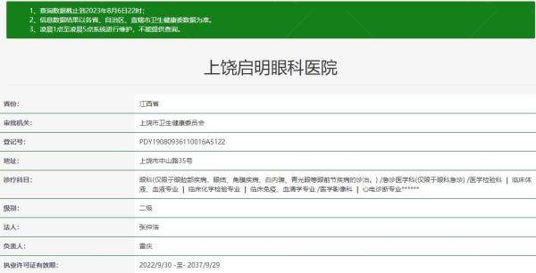 上饶启明眼科医院资质www.jingansicbd.com.jpg
