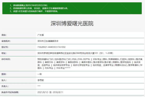 深圳博爱曙光医院资质.jpg.www.jingansicbd.com