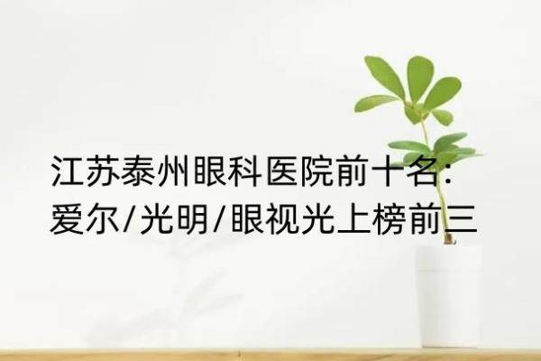 江苏泰州眼科医院前十名:爱尔/光明/眼视光上榜前三www.jingansicbd.com.jpg