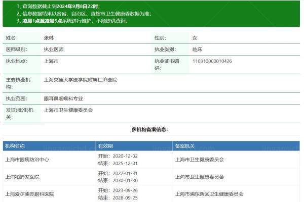 上海爱尔浦亮眼科医院张琳医生www.jingansicbd.com