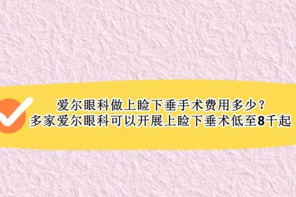 爱尔眼科做上睑下垂手术费用多少www.jingansicbd.com