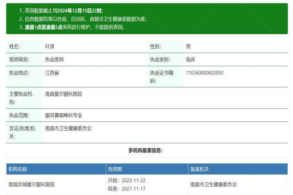 南昌洪城爱尔眼科医院叶波医生www.jingansicbd.com