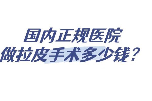 国内正规医院做拉皮手术多少钱