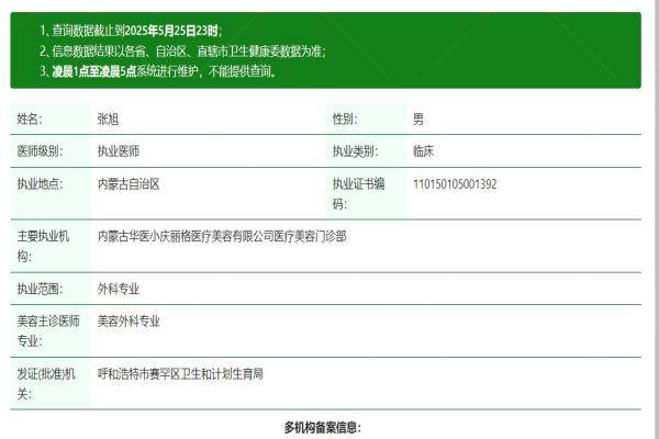 呼和浩特华医医疗美容医院张旭医生怎么样