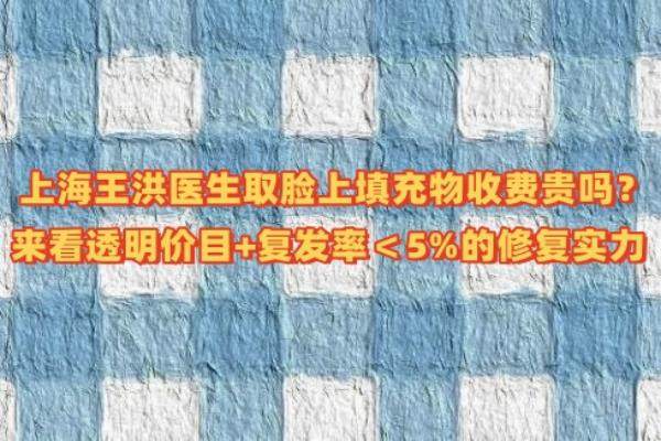 上海王洪医生取脸上填充物收费贵吗？不贵，来看透明价目+复发率＜5%的修复实力