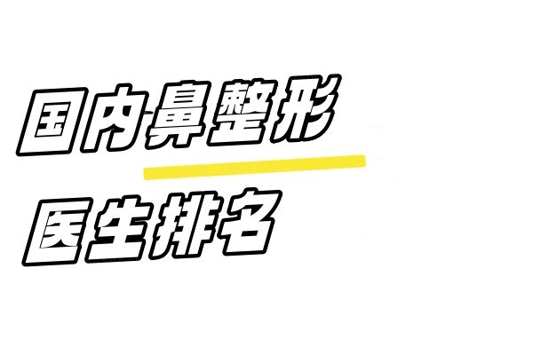 国内鼻整形医生排名